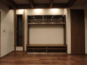 無垢オリジナル造作TVボード